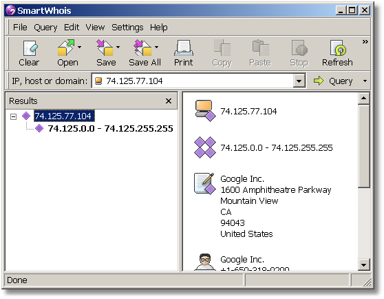 IP address lookup